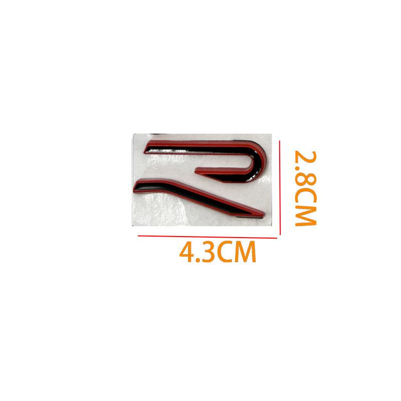 3D Metal R logo Emblem Front Grille Badge Tail Trunk Sticker Accessories For GTI Rline Polo Golf MK8 Touareg Passat Magotan CC