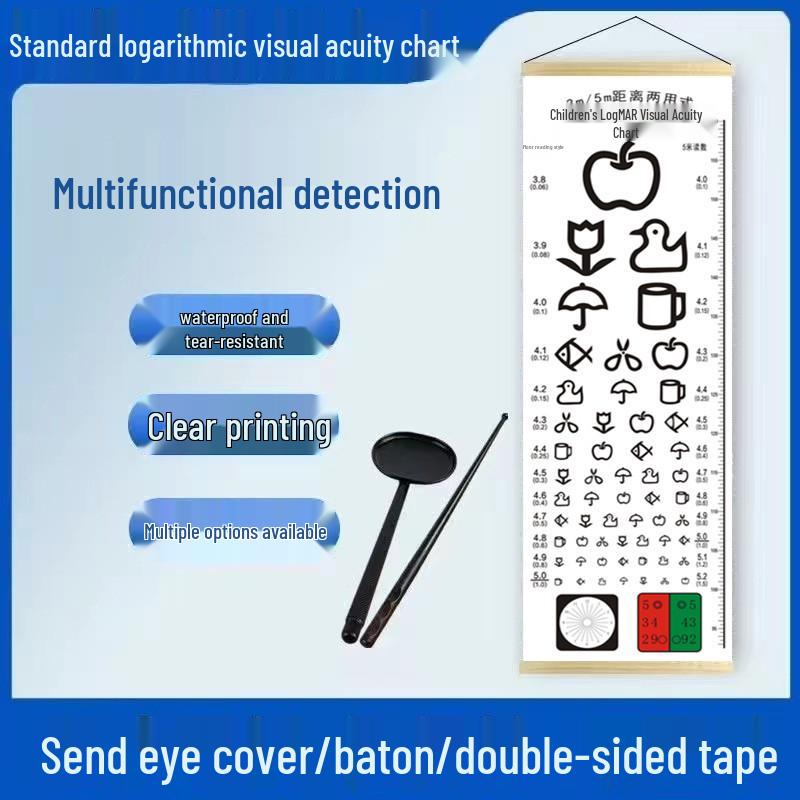Standard LogMAR Visual Acuity Chart for Children and Adults - English Letters