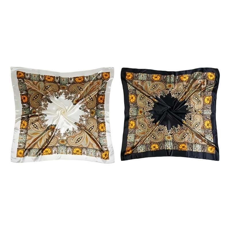 Breathable Paisleys Scarf Multipurpose Neckwear Handbag Decoration Easy Care Travel Essential Daily Outfit