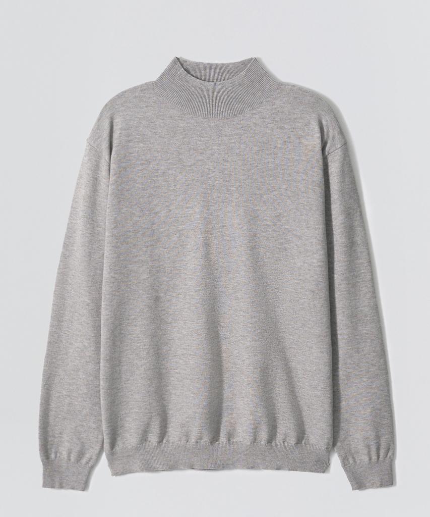 EZIO Half Mock Neck Knit_Grey