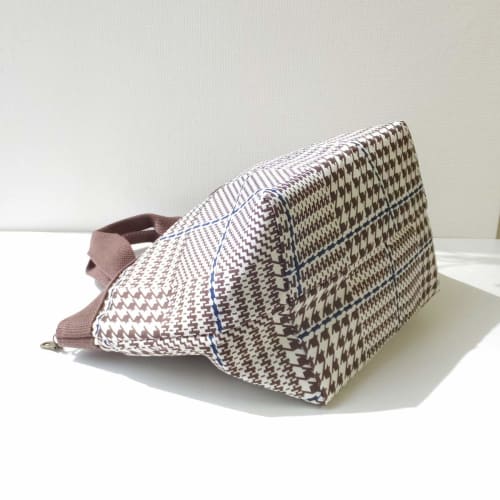 AtFirst Insulated Lunch Bag/Bento Bag/Lunch Tote, Glen Plaid, Brown, AF6221