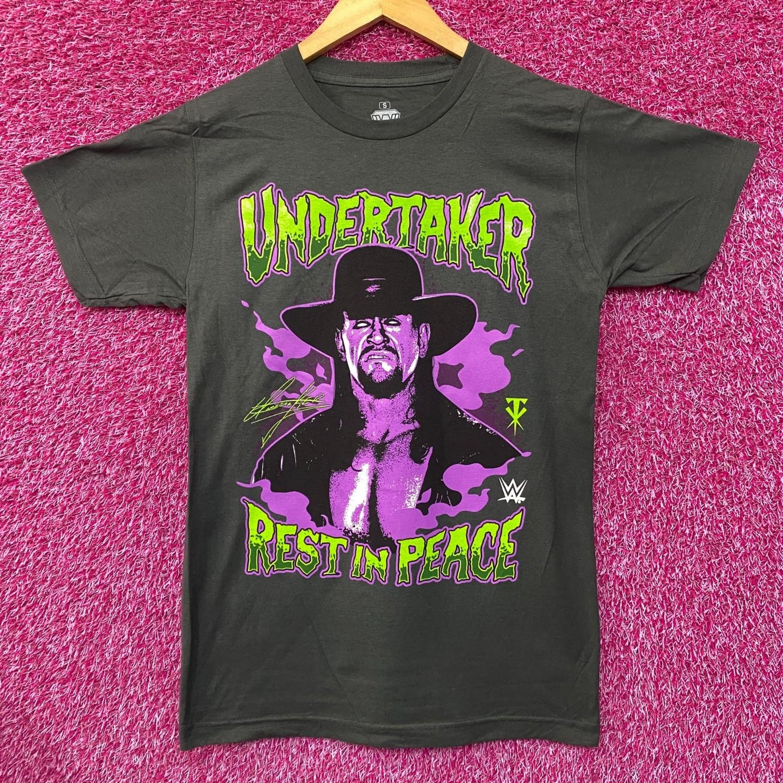 WWE Ash The Undertaker Rest In Peace Glow Ink 100% Cotton T-shirt Mens Tees Top S