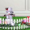 Christmas Tree Fences Garden Fencing Fairy Garden Accessories Wooden Party Decoration With LED Light For Kids Holiday Home Decor