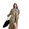 British-Style Extra Long Tall Women's Trench Coat - 2025 Spring/Autumn Collection, Elegant and Casual
