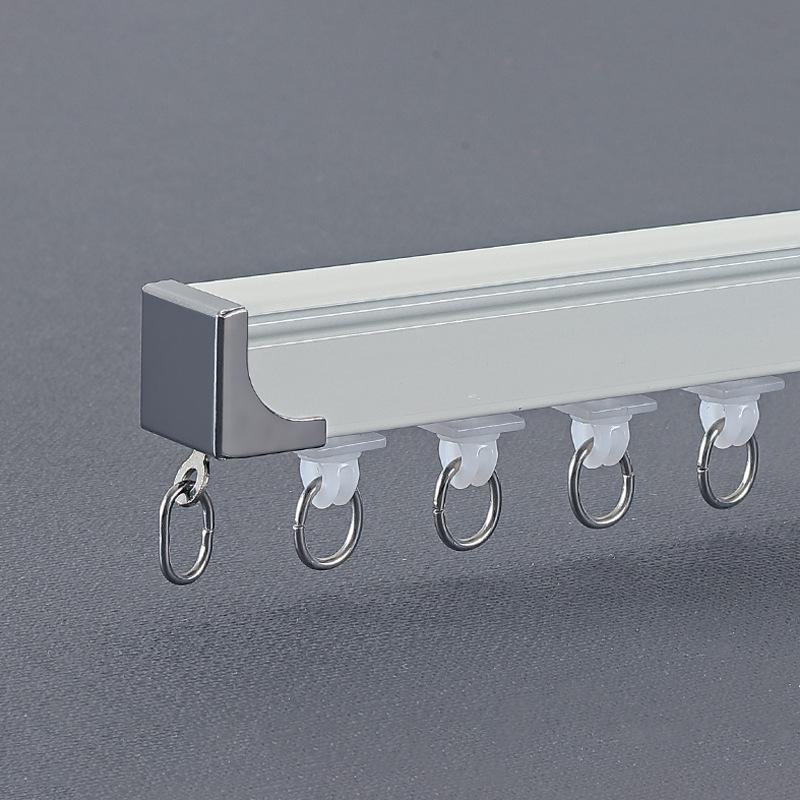 Aluminum Alloy Silent Curtain Track: Top/Side Mount, Single/Double Rail Options