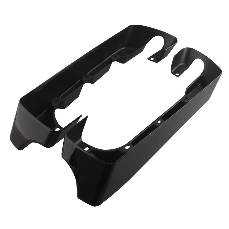 For Harley Touring Electra Glide Street Glide Road King Ultra Classic 1994+ Black Moto 4" Hard Stretched Saddle Bag Extension