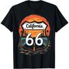 California Highway USA Retro Vintage Road Sign Design T-Shirt