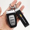 Leather Car Logo Key Chain Keyring Pendant Auto Interiors For Chevrolet Volt Lacetti Aveo Groove Onix Volt Matiz Camaro Colorado