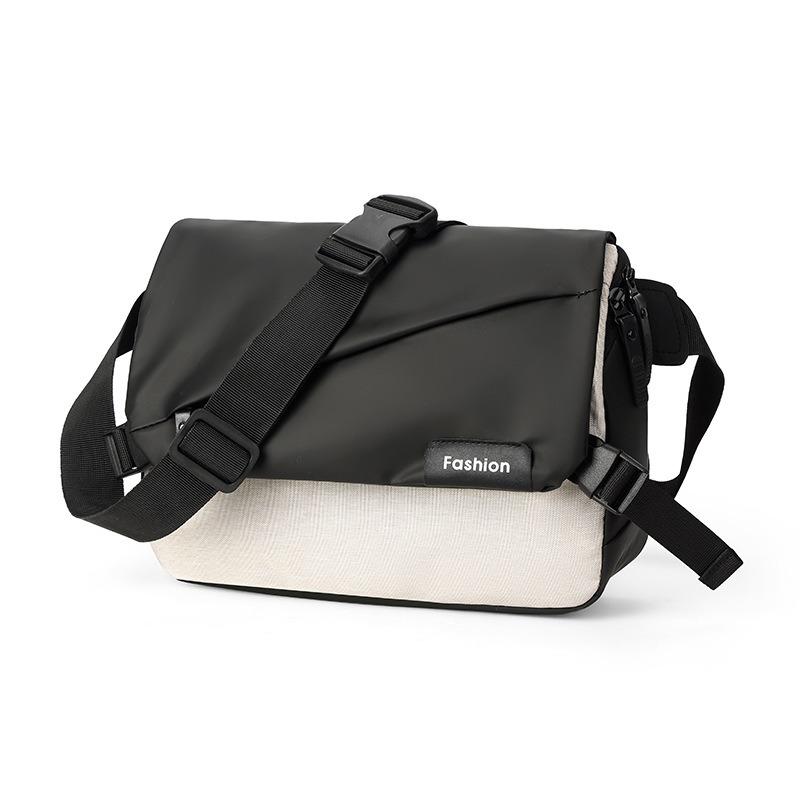 New Crossbody Shoulder Bag Men's Simple Breast Bag Large Capacity Commuter Casual Mailman Bag