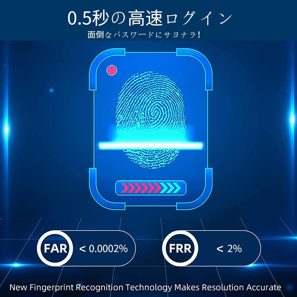 USB Fingerprint Reader Mini Fingerprint Scanner PC Dongle Windows Hello Fingerprint Reader for PC Laptop 360 Degree Touch Speedy Matching Biometric
