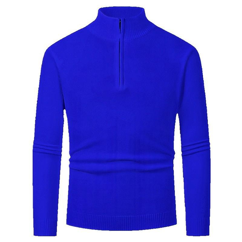 

Men s Autumn/Winter Half-Zip Polo Sweater Casual Long Sleeve Knitwear S