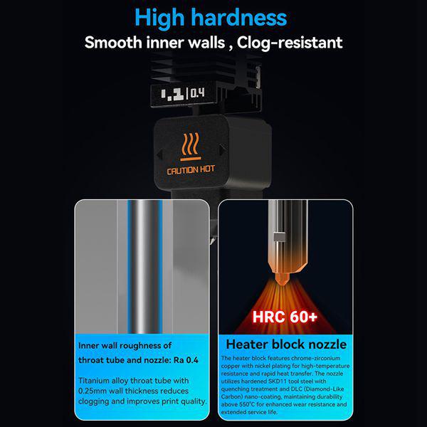 

Set: 0.6mm Hardened Steel Hotend, Random Color, Metal Material, Compatible with TAZ 3. Other