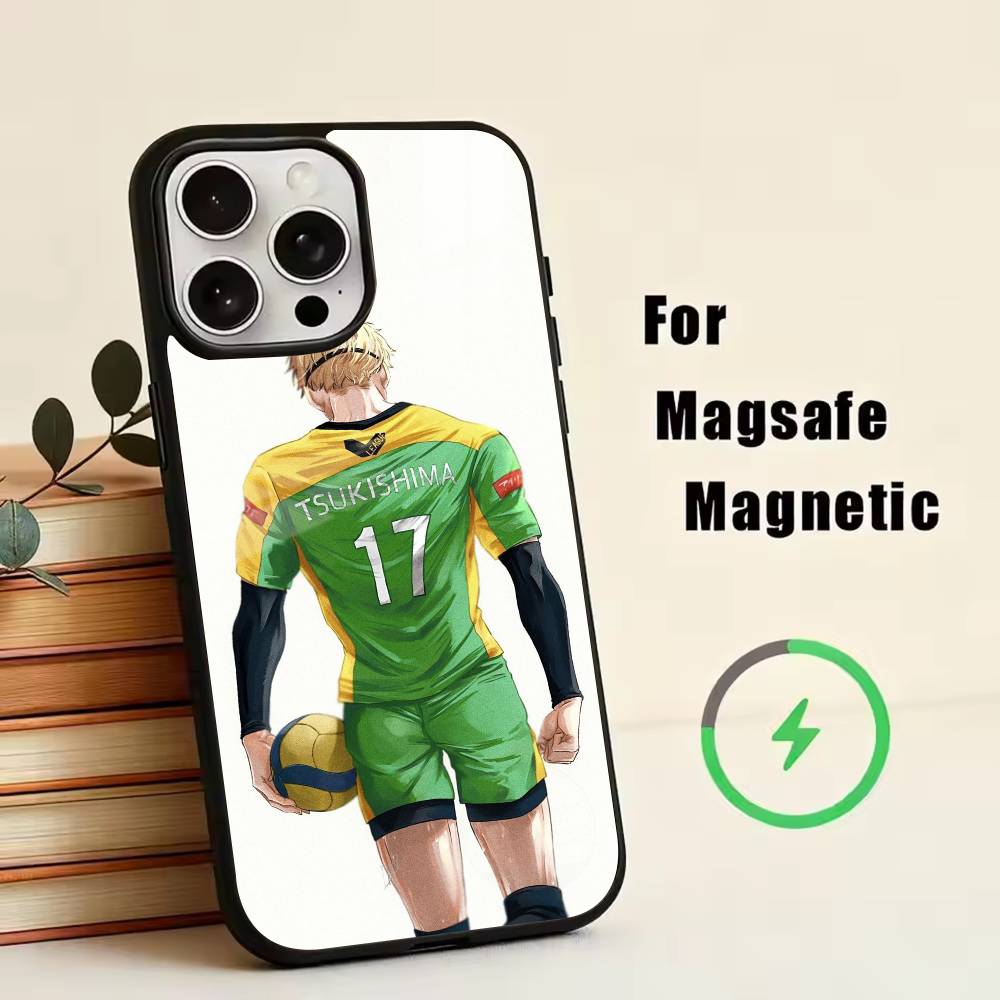 

T-Tsukishima K-Kei Phone Case For iPhone17,16,15,14,13,12,11 Plus,Pro Magnetic with Magsafe Wireless Charging iPhone14Plus