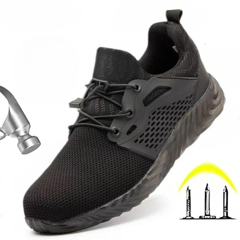 Fashion Men Safety Boots Steel Toe Work Shoes Summer Breathable Sneakers Puncture Proof Anti-smash Boot Non-slip Lightweight Women Shoes