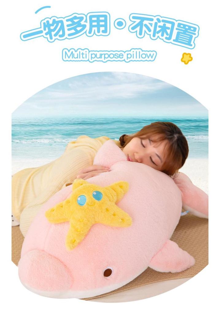 Cute Dolphin Plush Toy - Soft Marine Animal Pillow & Sleep Companion for Children