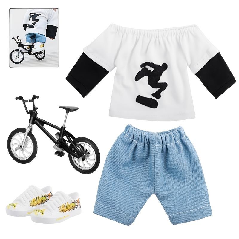 Mini Finger Toy Set  Finger Bikes Finger Skateboard Finger Pants Finger Tops Finger Shoes T Shirt Movement Party Favors Gift