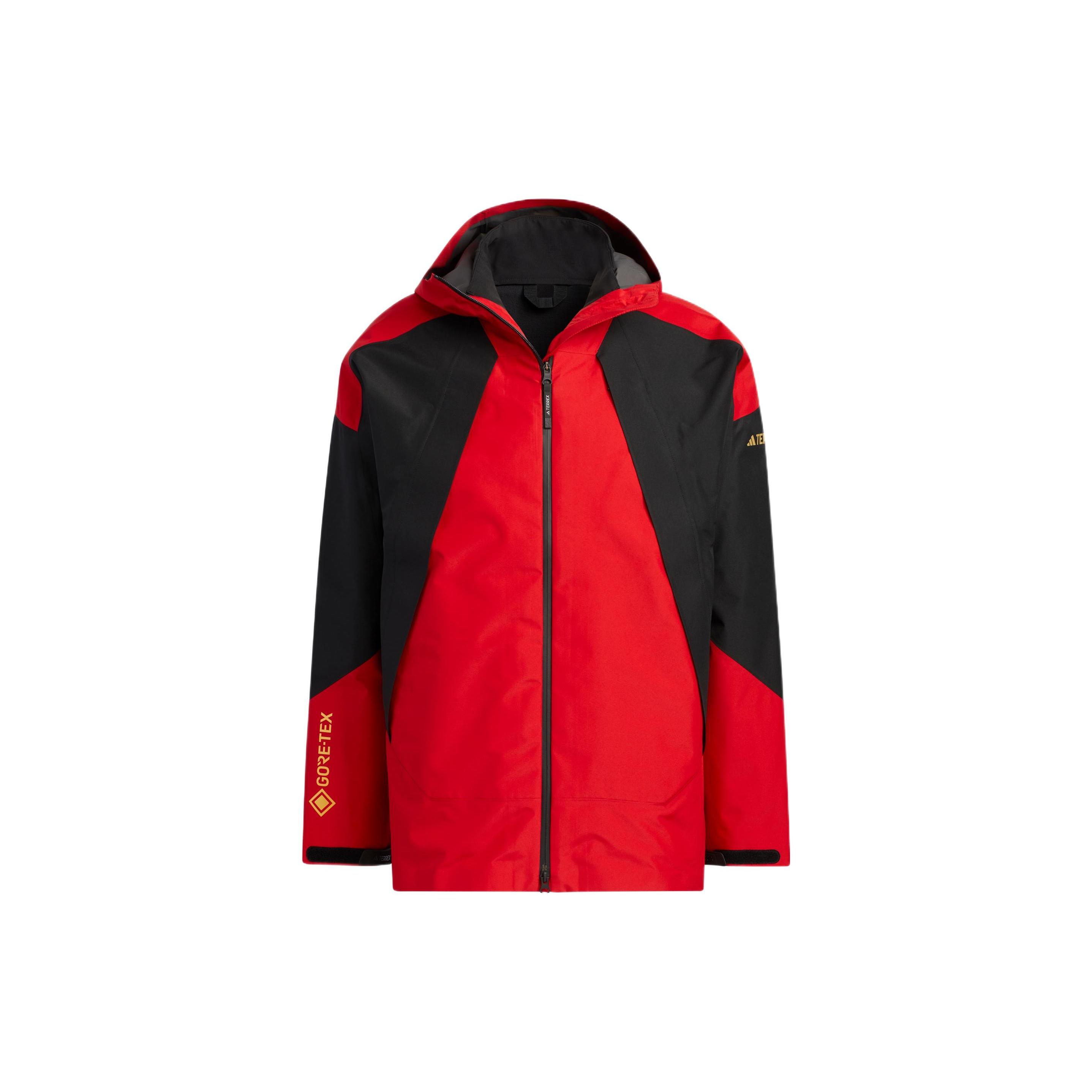 Adidas Outdoor Походная Водонепроницаемая, Ветрозащитная, Дышащая И Износостойкая Ветровка Унисекс Красная IC4948 2XS