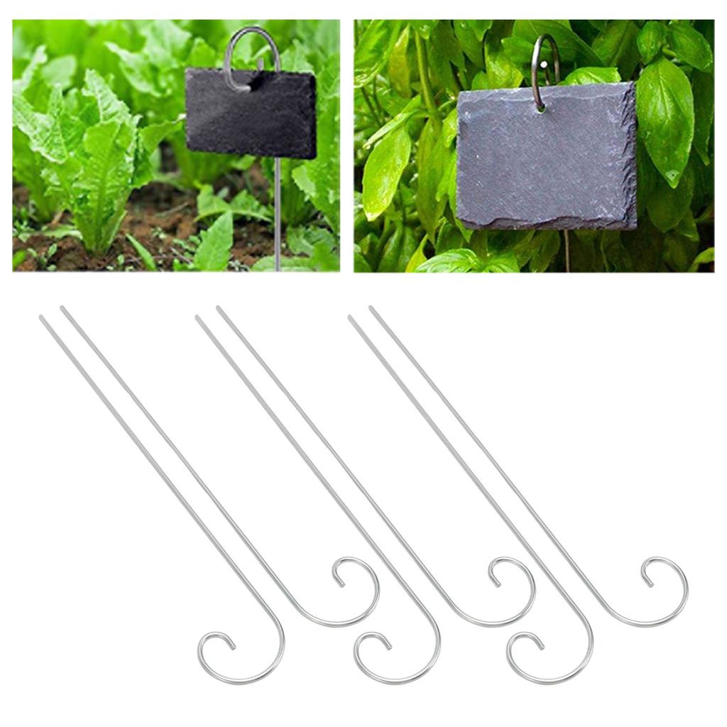 60Pcs Plant Label Hooks Garden Markers Stake Holder Hanger Sign Hanging Rods for Flower Planter Pots 200mm