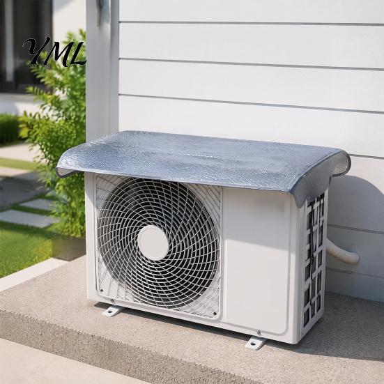 Waterproof AC Unit Protector Air Conditioner Outdoor Cover, Aluminum Foil Condenser Dust Weatherproof Cover Dust-Proof Insulation for Conditioning