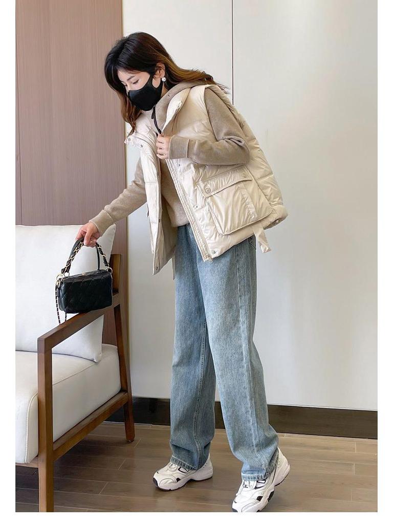 Damen Neue Mode Daunenweste mit lockerem Schnitt für Herbst/Winter