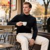 MONTAGUT Men's Long-Sleeve Half-High Collar T-Shirt
