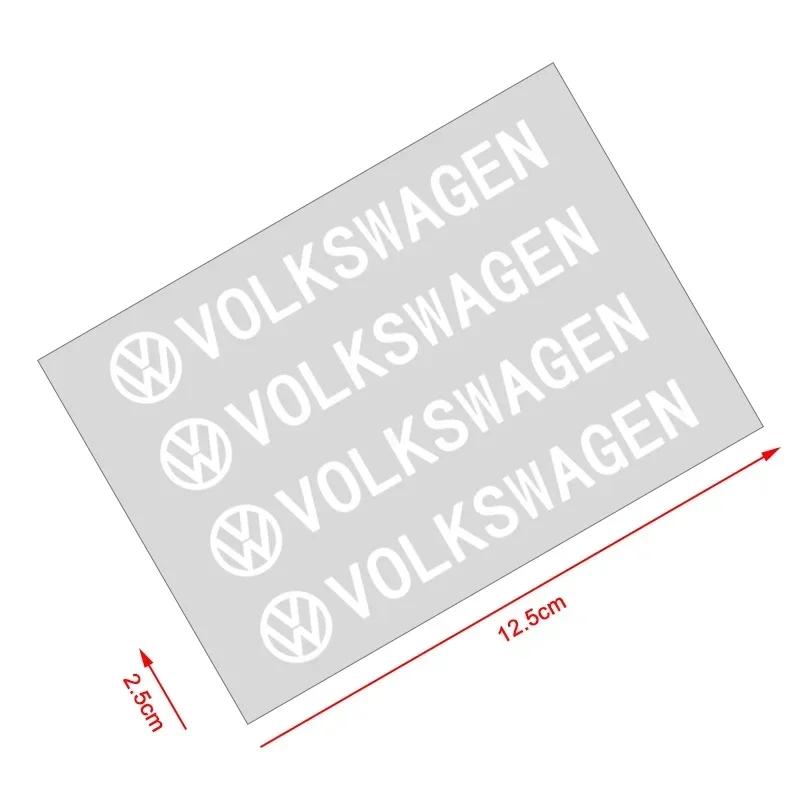 For VOLKSWAGEN VW 2025 For VW POLO 4Pcs Car Door Handle 3D Stickers Tire Rear View Mirror Decals For Volkswagen CC Golf 4 6 7 GT