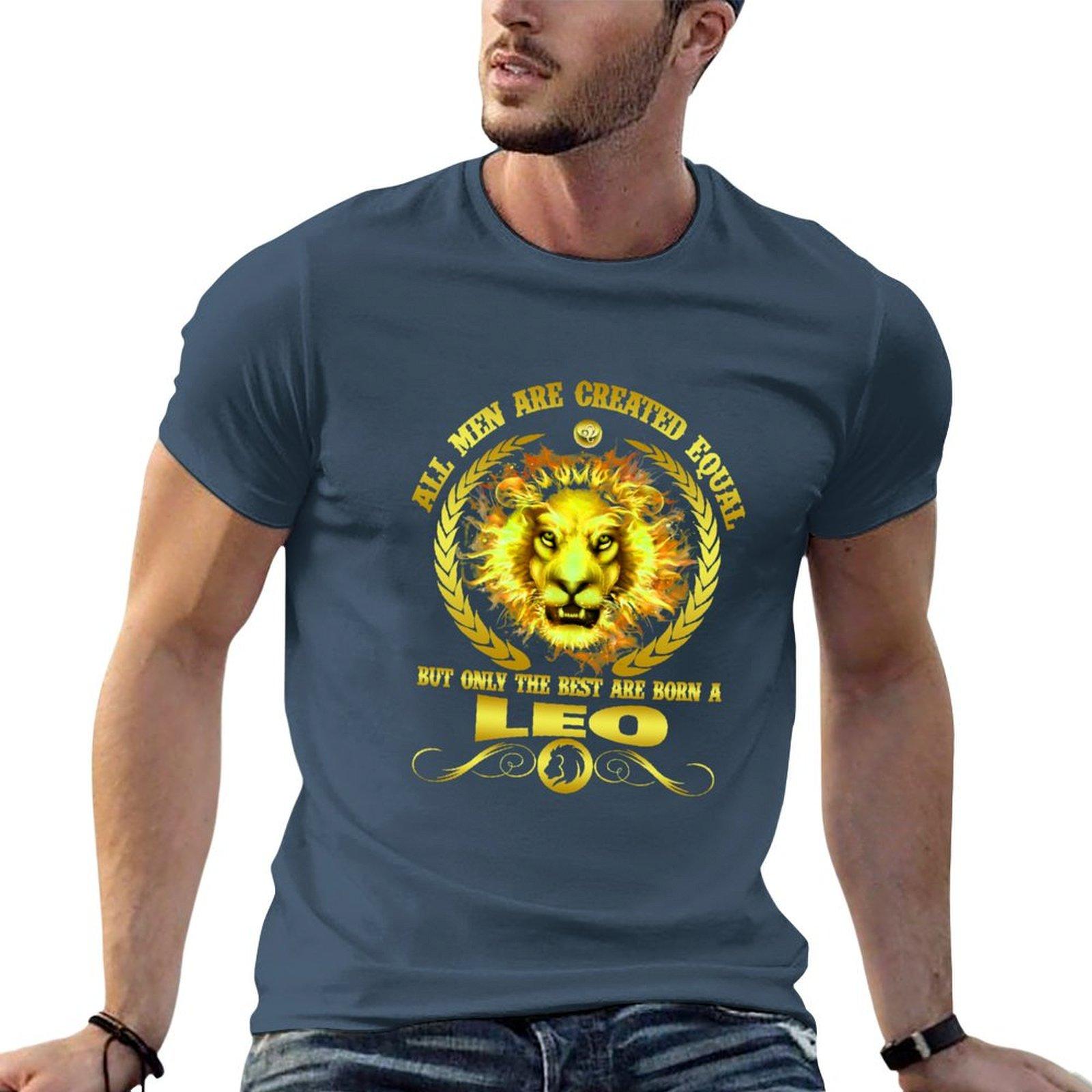 All Unisex Are Born A Leo Zodiac Funny July August Birthday Sweatshirt Tshirt Anime T Shirts For Unisex Unisex T Shirt Graphic Tshirt S