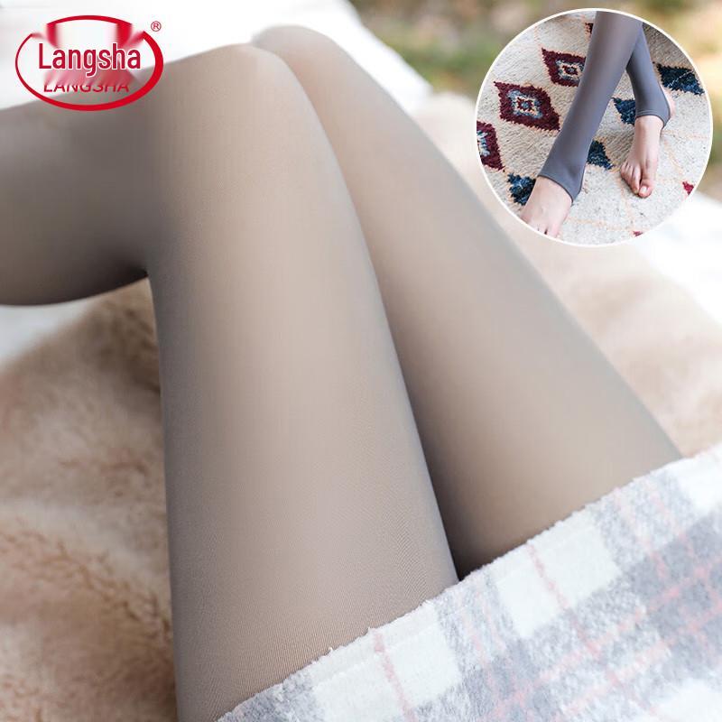 

Langsash Velvet-Lined False Sheer Tights One Size