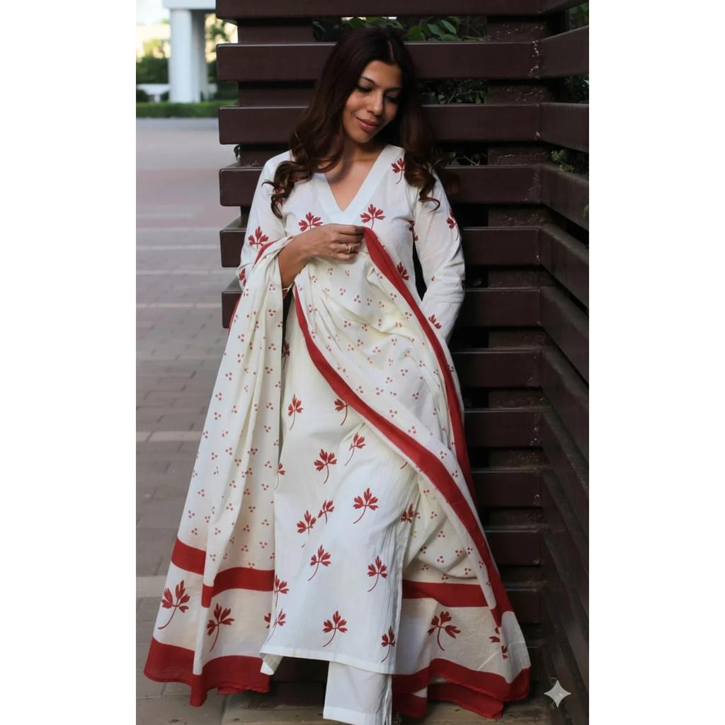 Viscose Rayon Designer Kurti Pant Dupatta Set Bollywood Ethnic Tunic Kurta Set