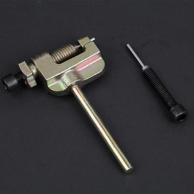 Compact Motorcycle Chain Breaker and Link Remover Tool