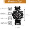 Men's Watch with Silicone Band, Trinocular Lens, Polygonal Case: Waterproof, Analog Display, Polygonal Dial, Calendar, Quartz Movement, Casual,