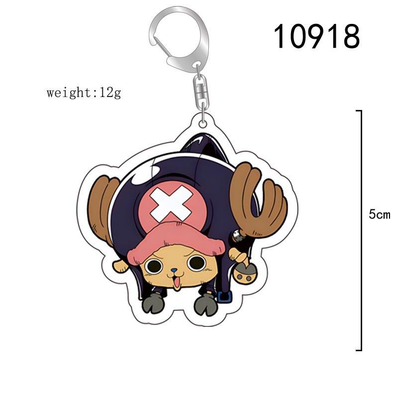 Acrylic Key Chain for One Piece Monkey D. Luffy Franky Trafalgar Law Bepo Nico Robin Acrylic Key Buckle Anime Peripheral Pendant
