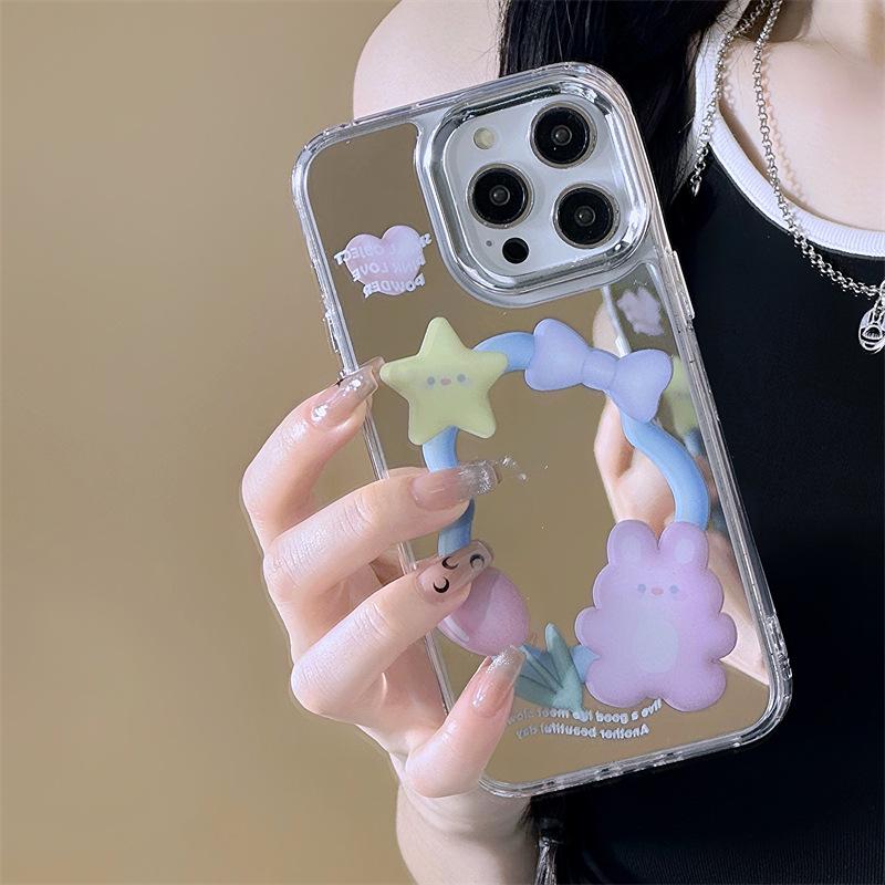 Zhitai Apple 16 Pro Max Three-in-One Mirror Case for iPhone 15/14 Pro with Bracelet, 12th Gen