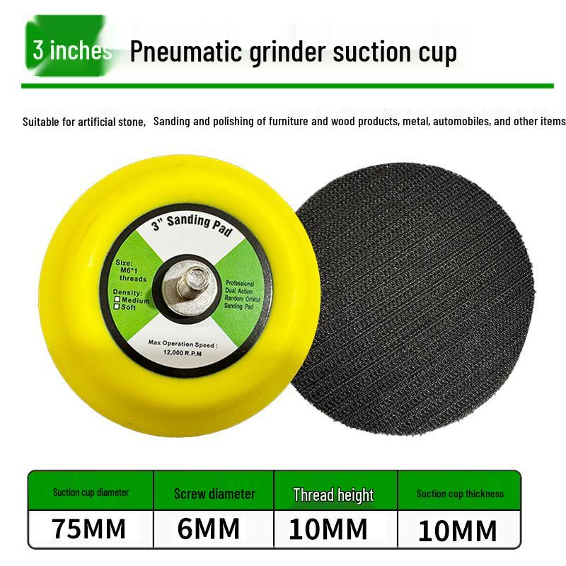 Pneumatic Grinder Sandpaper Discs with Holes: 2", 3", 4", 5" Self-Adhesive Polishing & Suction Cup.