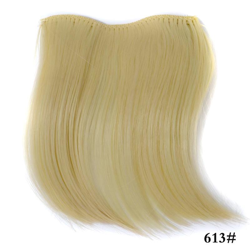 Hair Bangs 2Clips Clip-in Synthetic Hair Extension Rainbow Colorful Frontal Fake Fringe Hairpiece Instant Creative Hairstyle