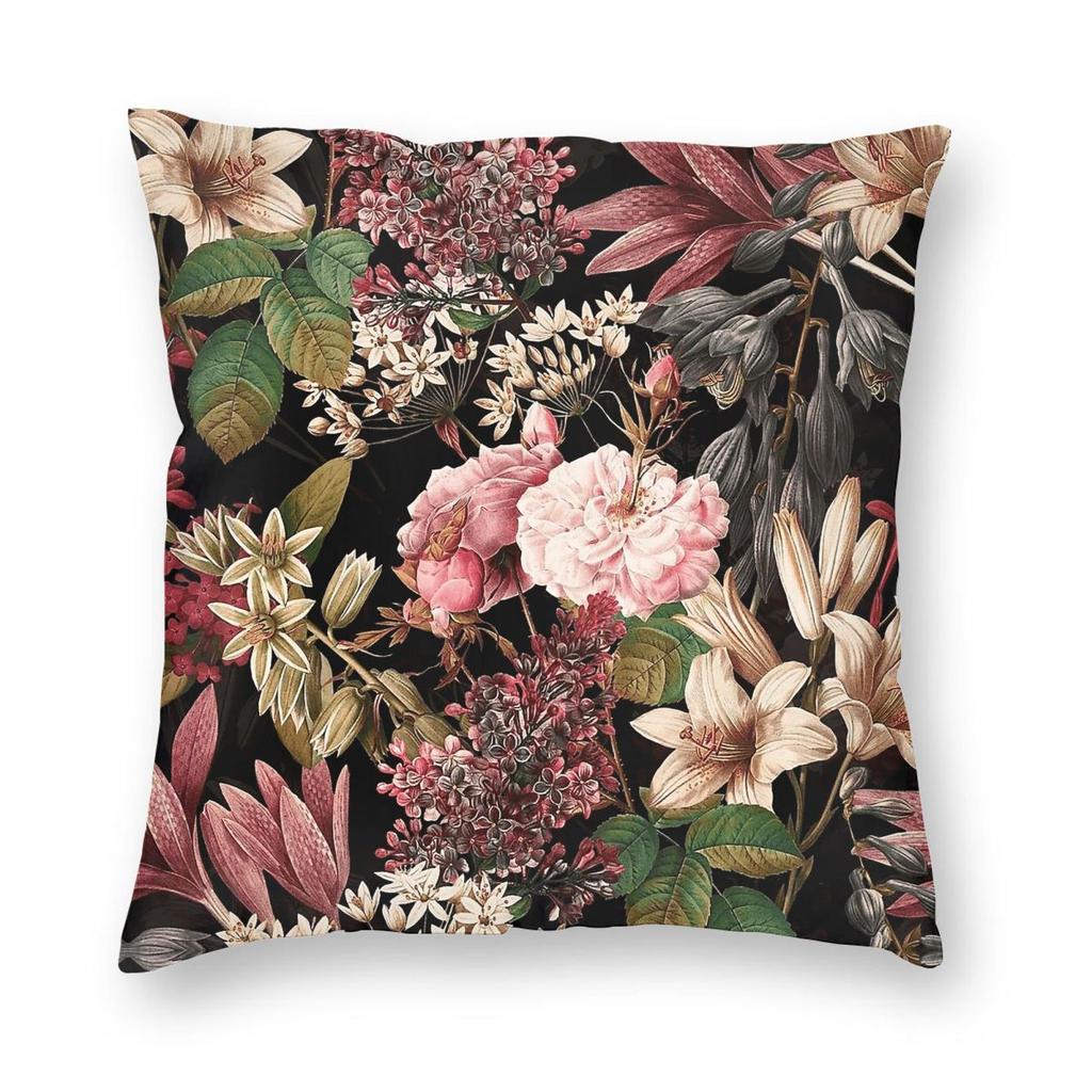 Garden Of Eden Night Square Pillowcase Polyester Linen Velvet Creative Zip Decor Room x