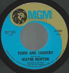 

7inch Record WAYNE NEWTON - Town And Country K13993 MGM Records US Pop Used