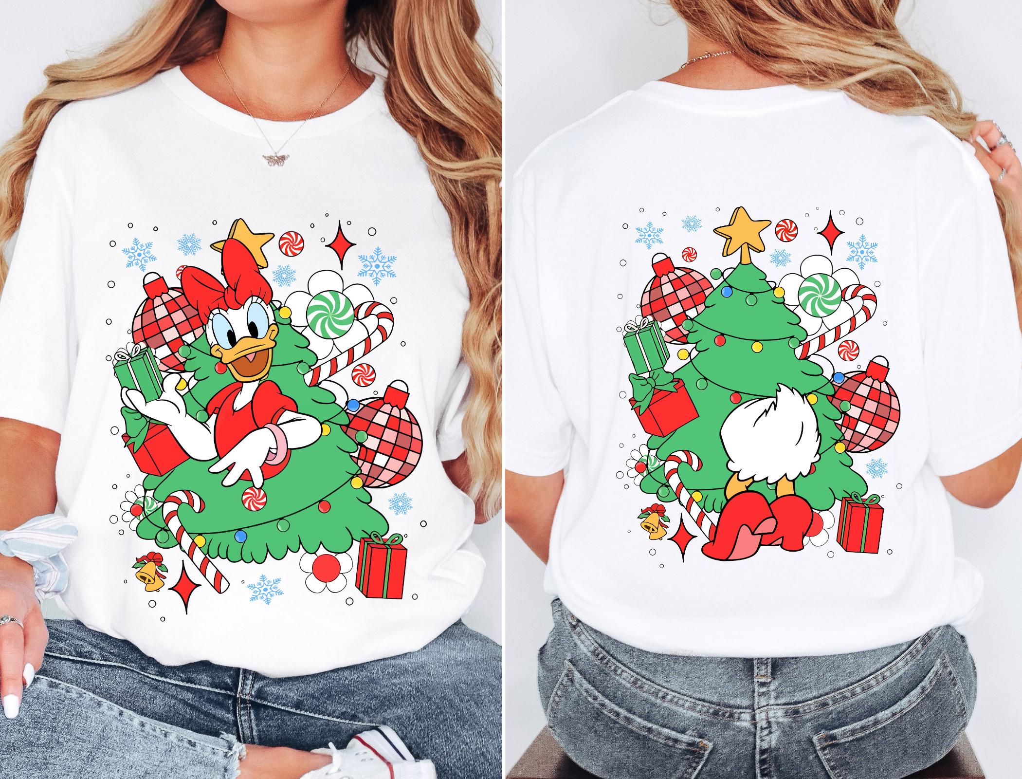 2Sided Disney Mickey Mouse Christmas Tree Lights Shirt Mickey and Friends Mickeys Very Merry Christmas Party 2026 S