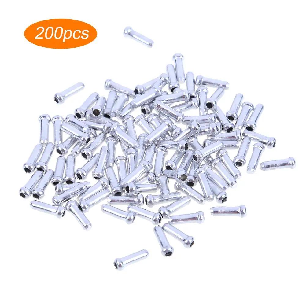 Bicycle Cable End Caps 50/100/200PCS Bike Bicycle Brake Shifter Aluminum Inner Cable Tips Crimps Cycle Cycling Parts Derailleur