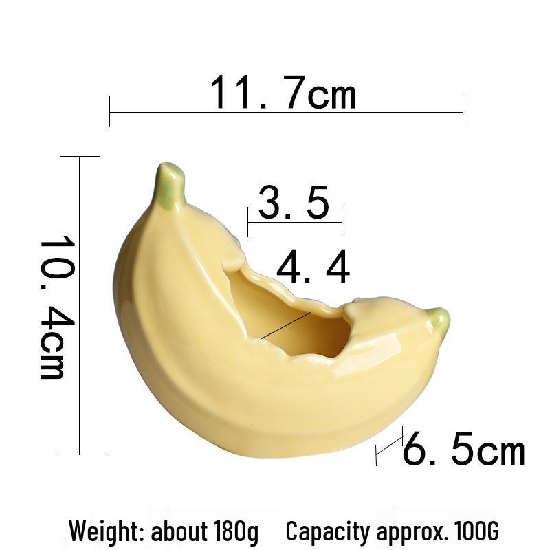 

Ceramic Banana Storage & Candle Holder Ornament for Home & Festivals