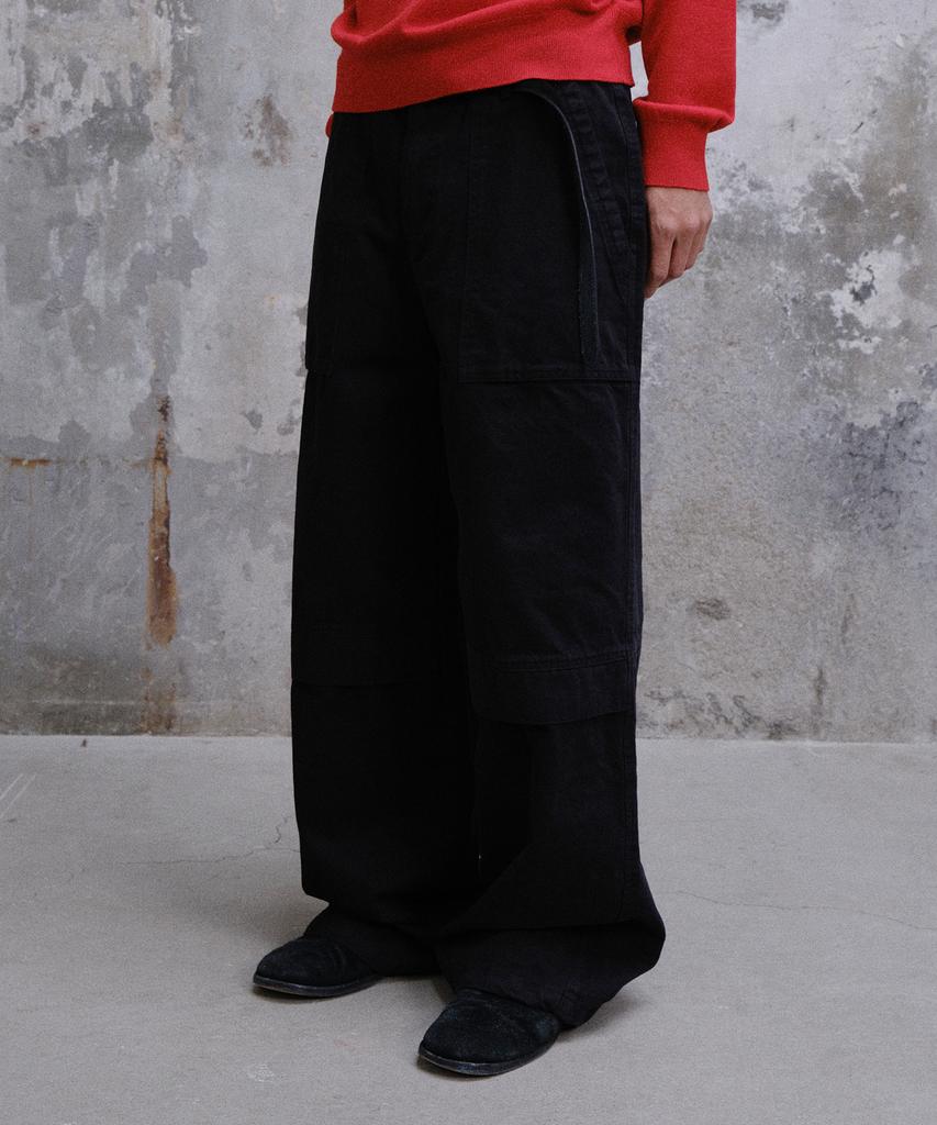 Daibeuin Washed Fatigue Pants (Black)