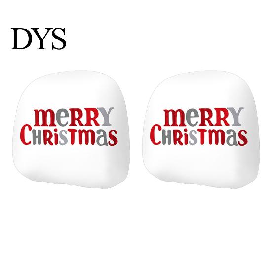 Auto Holiday Gift Ideas 2Pcs Christmas Car Headrest Covers, Elastic Printed Head Rest Cover, Funny Prints Pillow Protector for Cars, Suvs, Universal