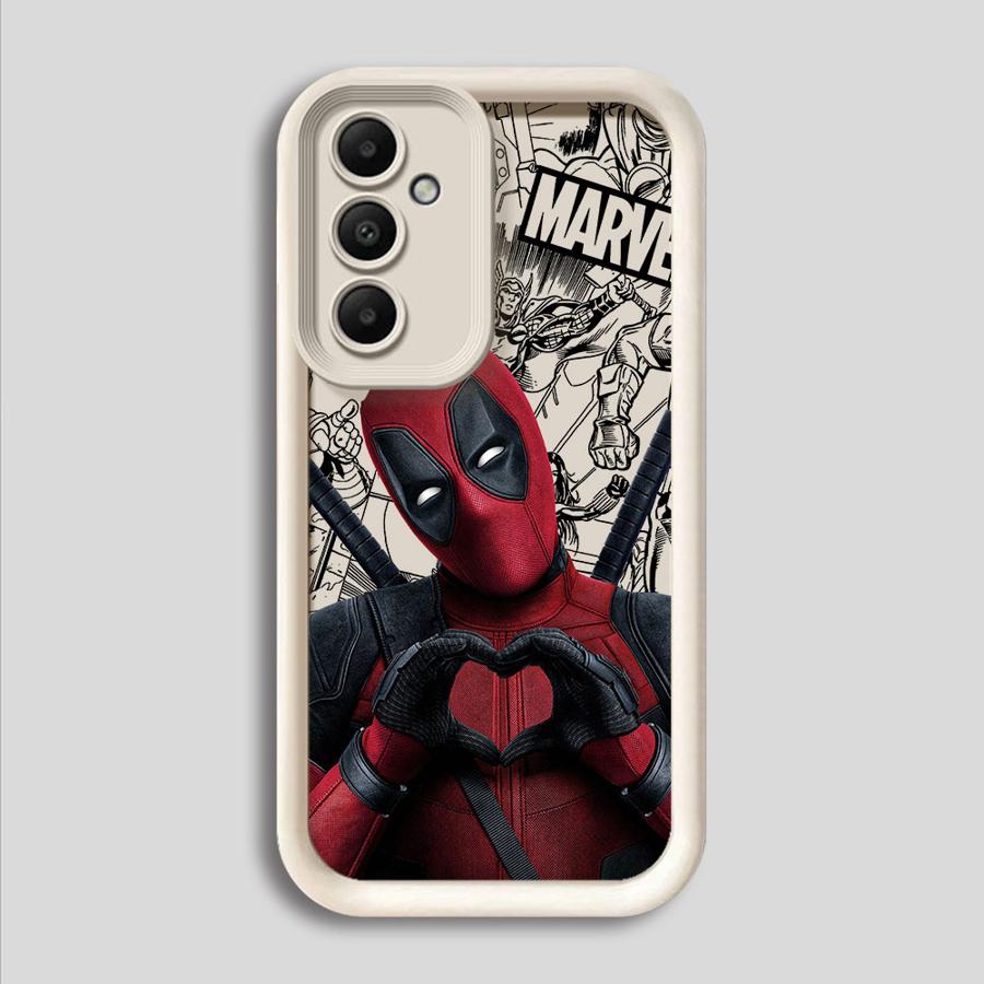 Marvel Deadpool pouzdro pro Samsung Galaxy A23 A12 A36 A33 A16 A26 A22 A32 A34 A56 A24 A13 A14 Měkký kryt