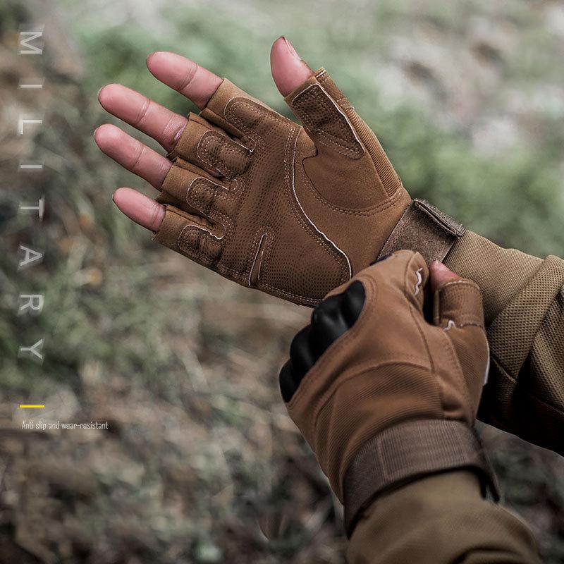 Gloves Cycling Men Women Half Finger Hard Shell Gloves Spring Summer Training Combat Protection Motorcycle Gloves Climb