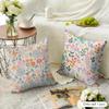 Boho Wildflowers Pattern Cushion Cover Natural Linen Pillow Cover Double-Sided Print Cushion Cover For Sofa Home Decor