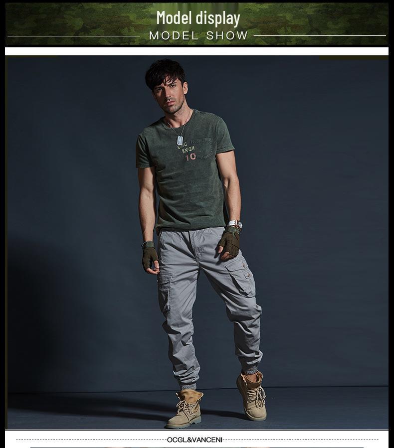 Men's Trendy Camouflage Cargo Joggers - Slim Fit, Tapered Leg, Multiple Pockets