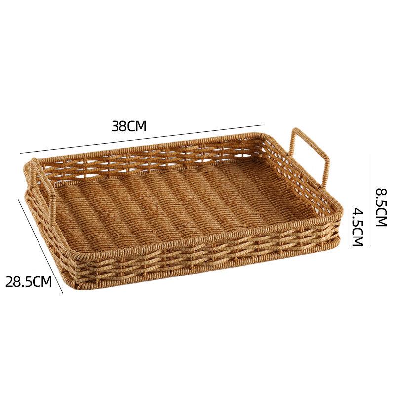 Imitation Rattan Woven Storage Tray