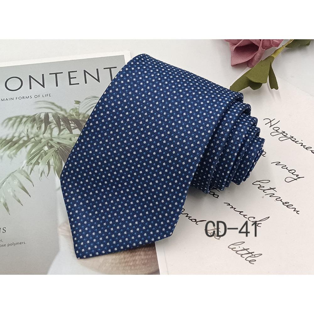 Men's Business Tie 8cm Professional Dress Interview Striped Tie Stylish Business-style Ties Navy Black Multi-colorTraditional Hand-knotted Design