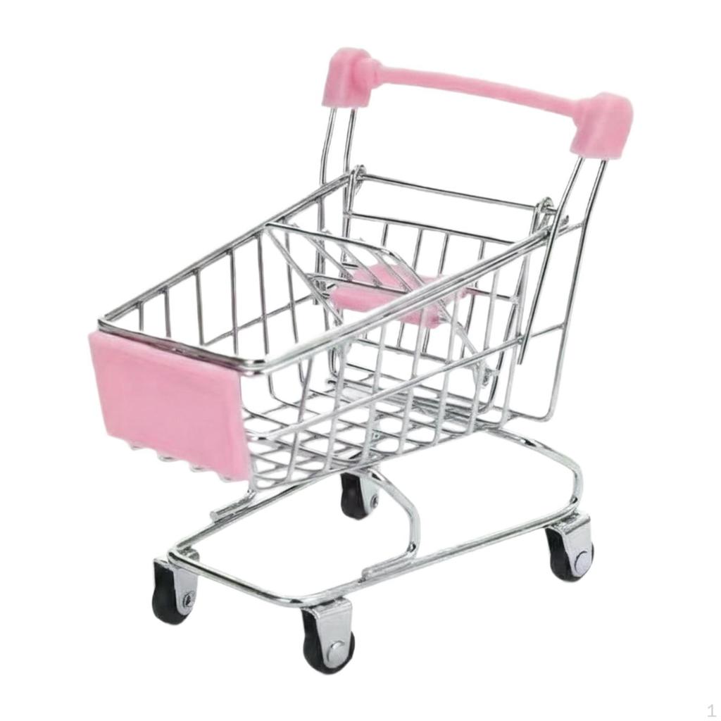 Mini-Einkaufswagen Kleiner Supermarkt Lustiger Frühpädagogischer Handwagen Einkaufswagen für