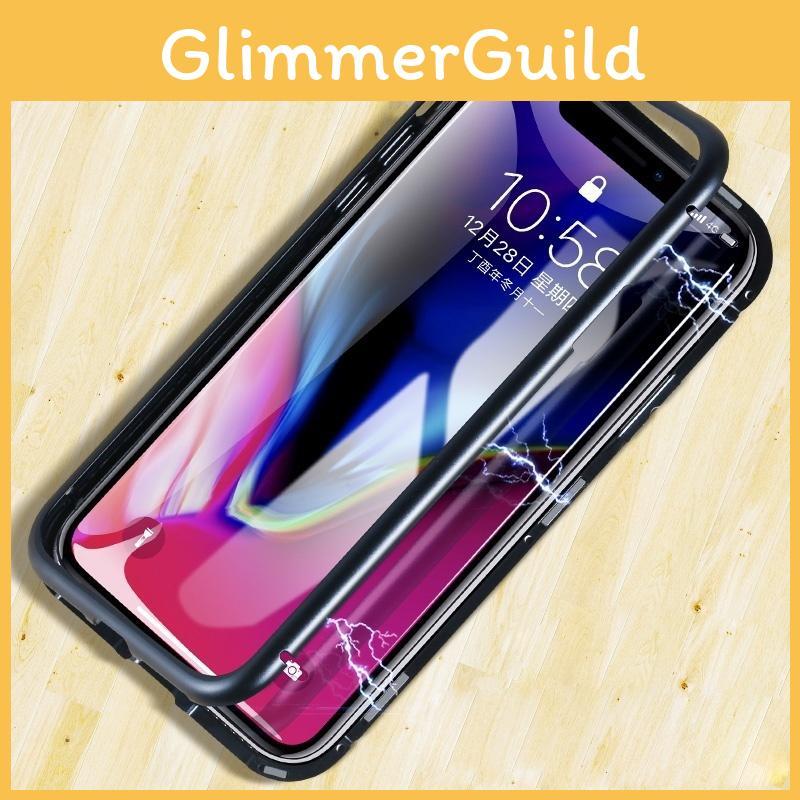 Flip Case Magnetic For Iphone X 8 7 Plus Clear Tempered Glass Film Phone Cases